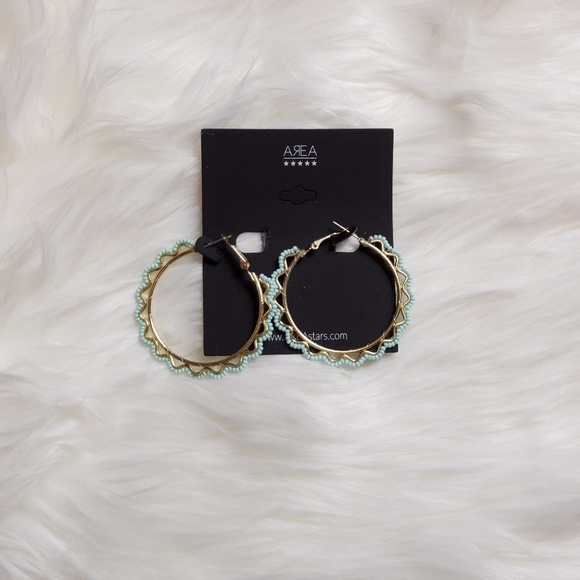 NWT Area Stars hoop earings - Picture 3 of 3